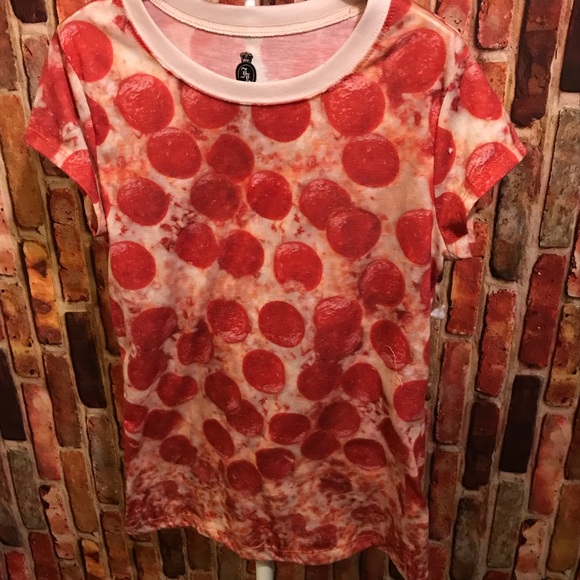 Pizza 🍕 photo print tee NWOT - Picture 3 of 5